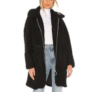 Revolve ON PARLE DE VOUS Inter Teddy Coat Faux Fur in Black